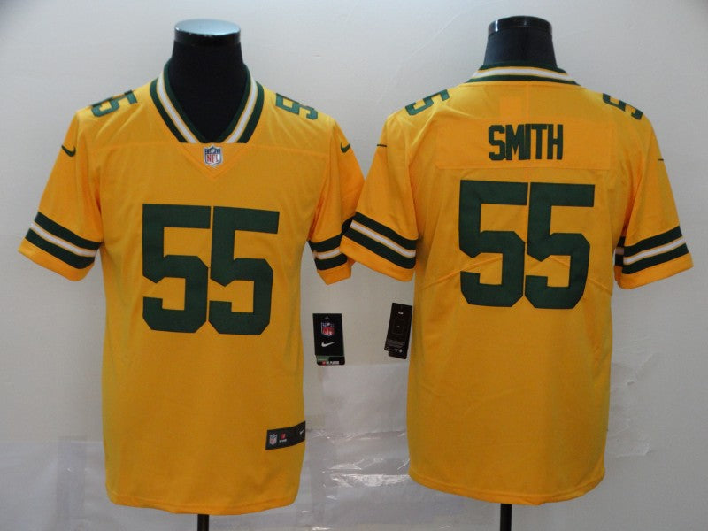 Men's Green Bay Packers Za'Darius Smith #55 Yellow Inverted Legend Jersey1 football jersey product view 1