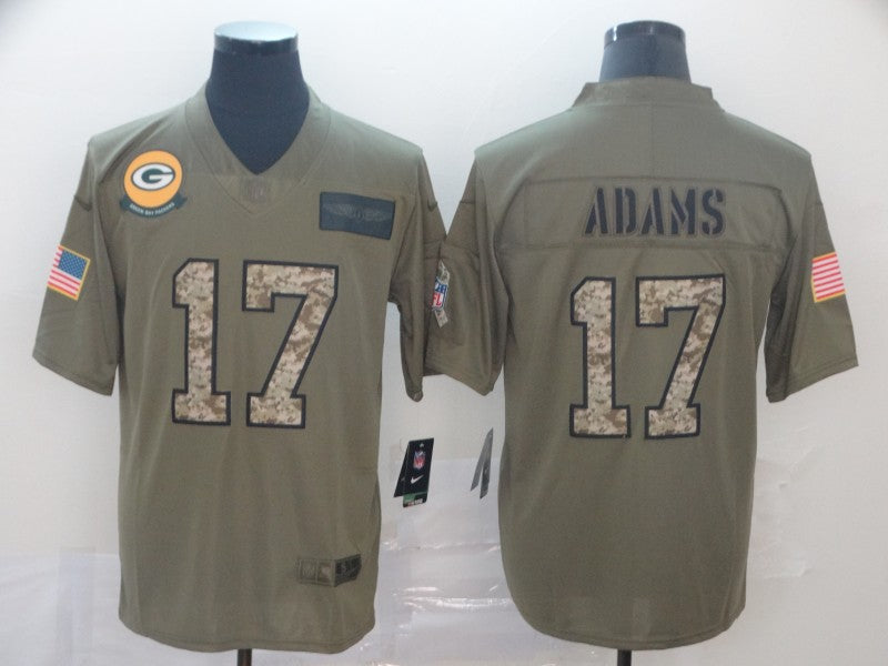 Men's Green Bay Packers Davante Adams #17 Brown Player Game Jersey1 football jersey product view 1