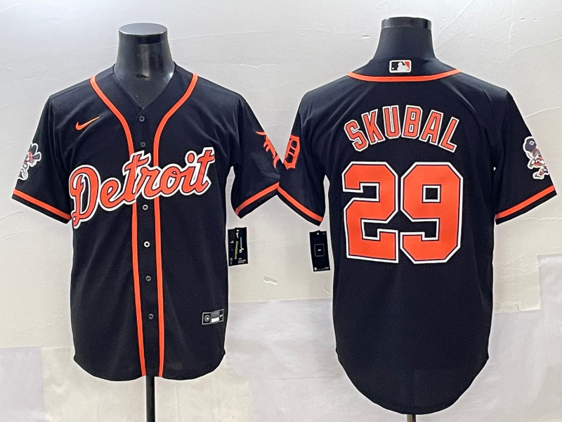 Men's Detroit Tigers Tarik Skubal Black Limited Player Jersey baseball jersey product view 1