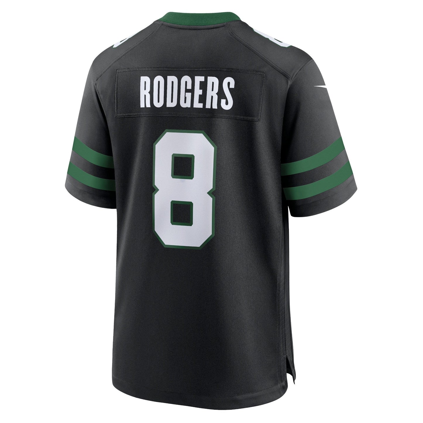 Aaron Rodgers New York Jets Alternate Game Jersey - Legacy Black football jersey product view 3