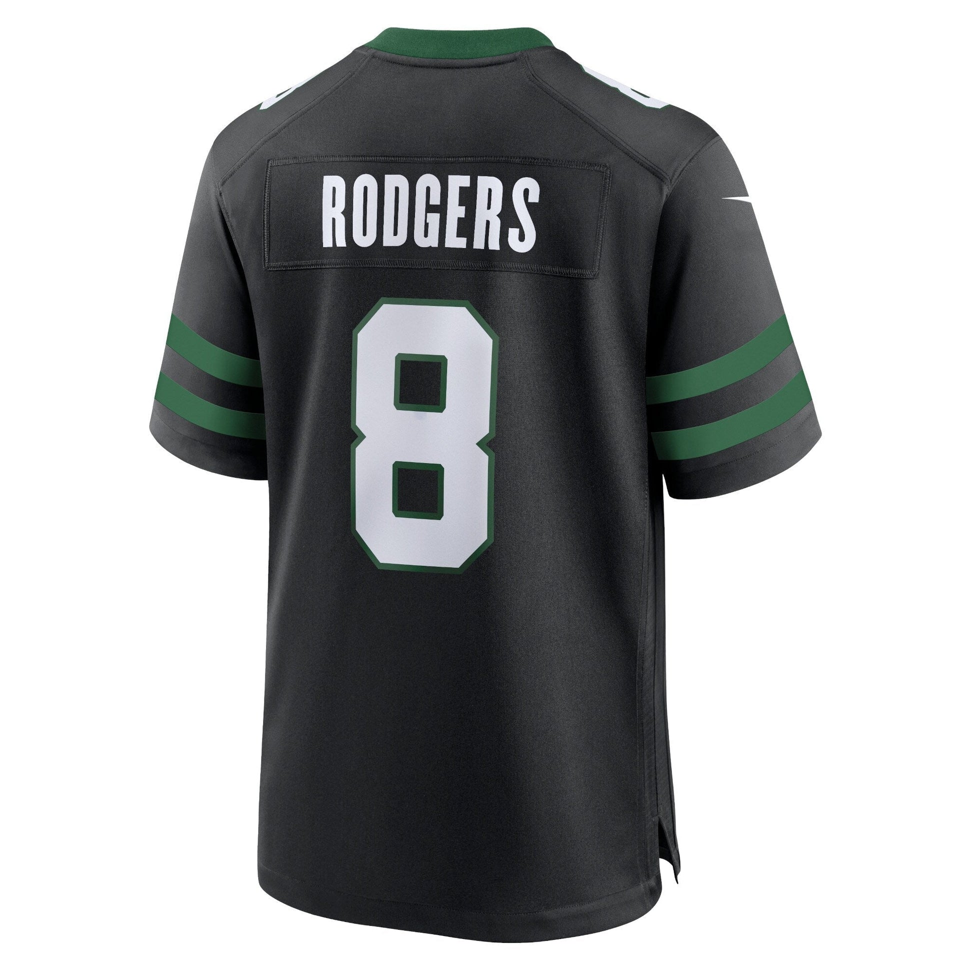 Aaron Rodgers New York Jets Alternate Game Jersey - Legacy Black football jersey product view 3