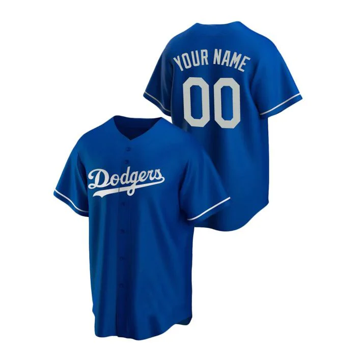 Men's Los Angeles Dodgers Royal Alternate Replica Custom Jersey baseball jersey product view 1