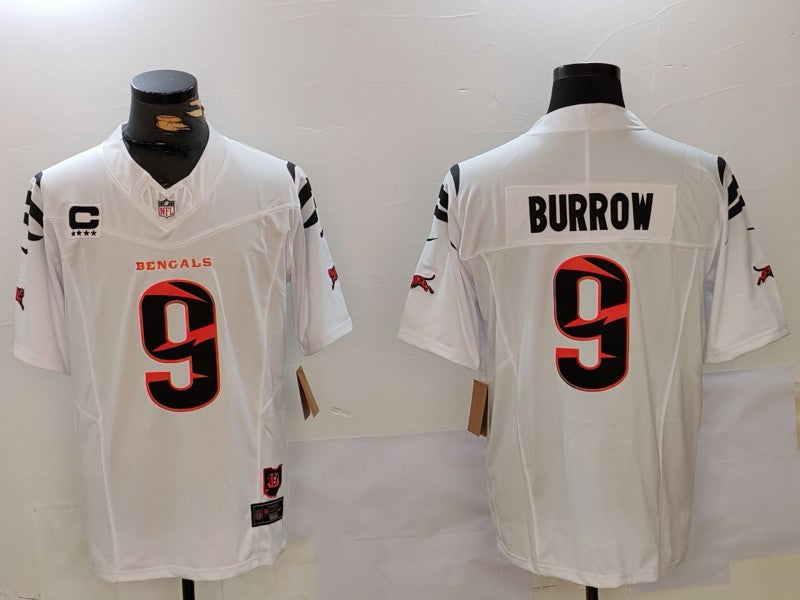 Men's Cincinnati Bengals Joe Burrow #9 White Vapor Untouchable Limited Jersey1 football jersey product view 1