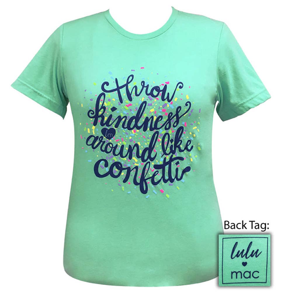 Lulu Mac-Kindness Confetti-Heather Mint SS-LM16 Unisex T-shirt, Sweatshirt, Hoodie, Long Sleeve Tee - T-Shirt, Sweatshirt, Hoodie