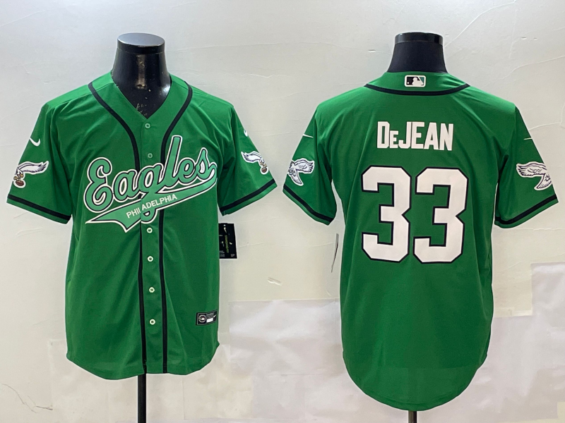 Men's Philadelphia Eagles Cooper DeJean Green Game Jersey football jersey product view 1