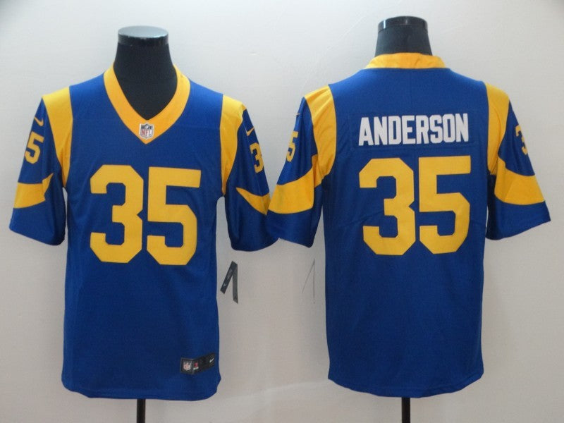 Men's Los Angeles Rams C.J. Anderson Blue Game Jersey football jersey product view 1