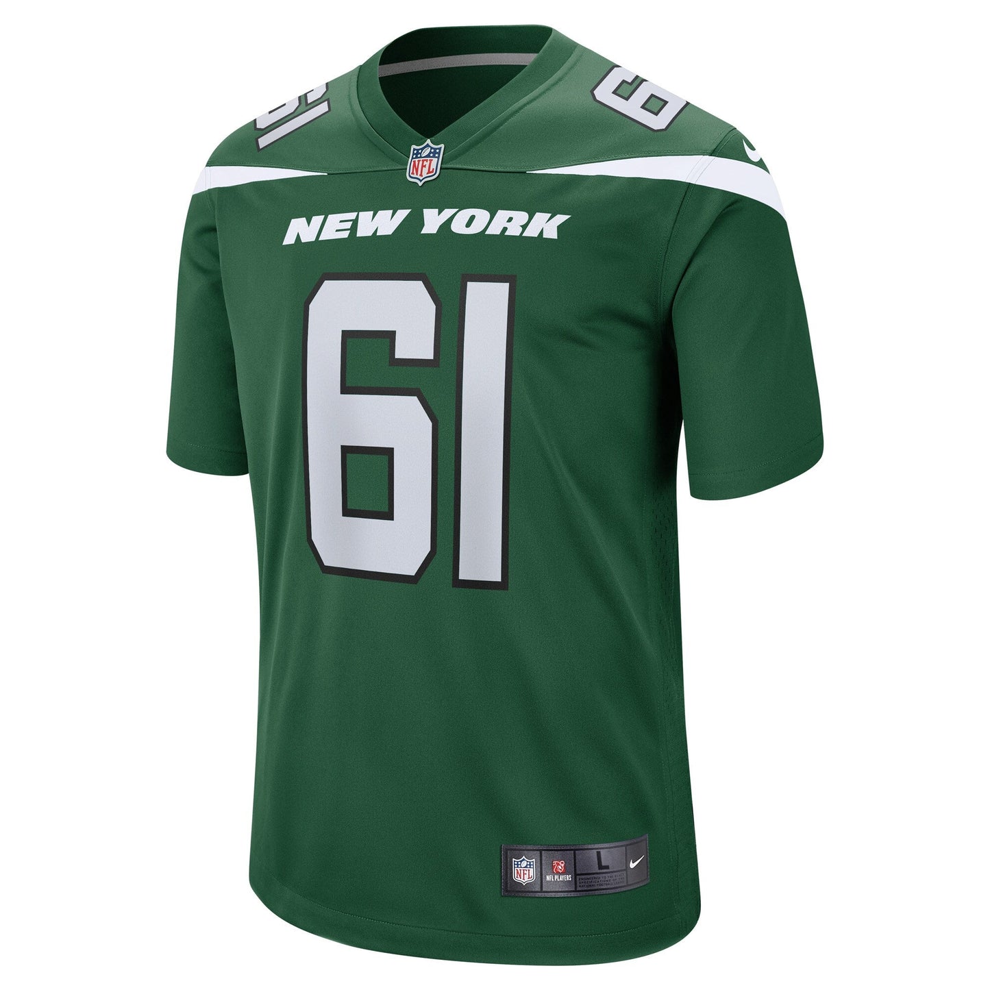 Max Mitchell New York Jets Game Jersey - Gotham Green football jersey product view 2