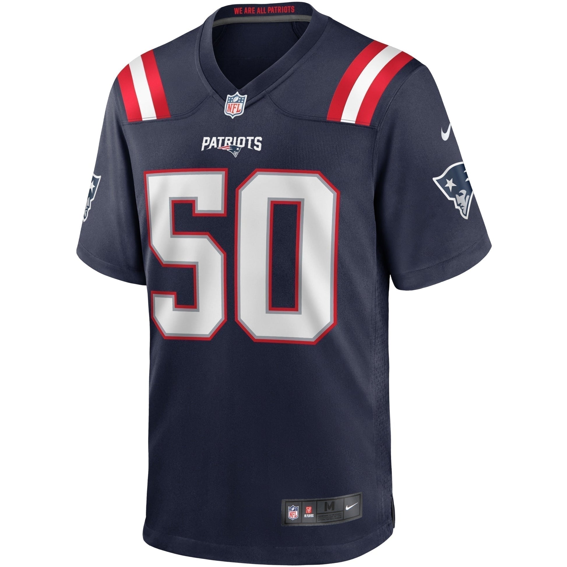 Chase Winovich New England Patriots Game Jersey - Navy football jersey product view 2