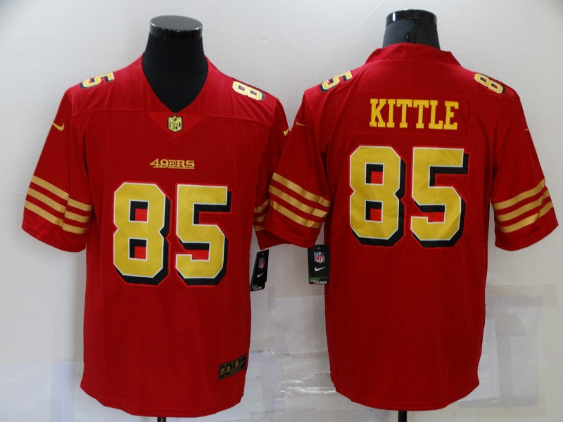 Men's San Francisco 49ers George Kittle Red Game Jersey football jersey product view 1