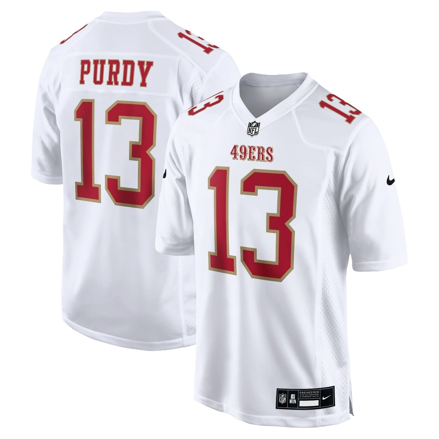 Brock Purdy San Francisco 49ers Fashion Game Jersey - Tundra White football jersey product view 1