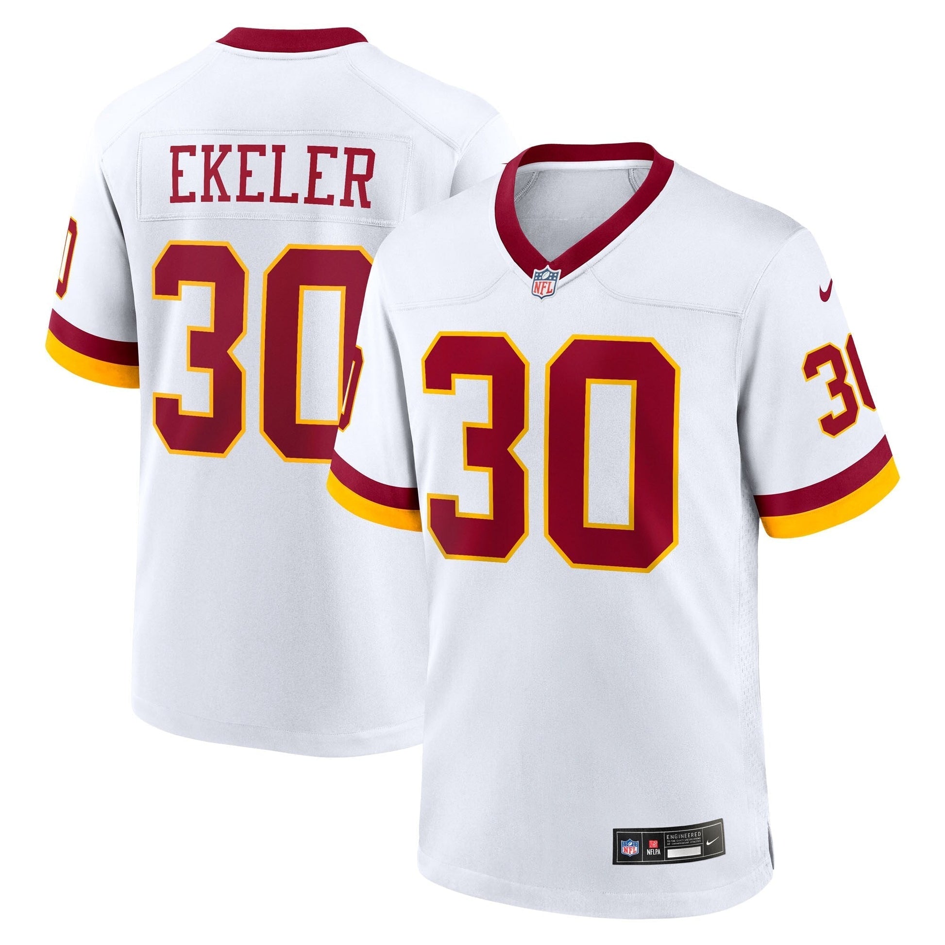 Washington Commanders Austin Ekeler White Game Super Bowl Era Jersey football jersey product view 1