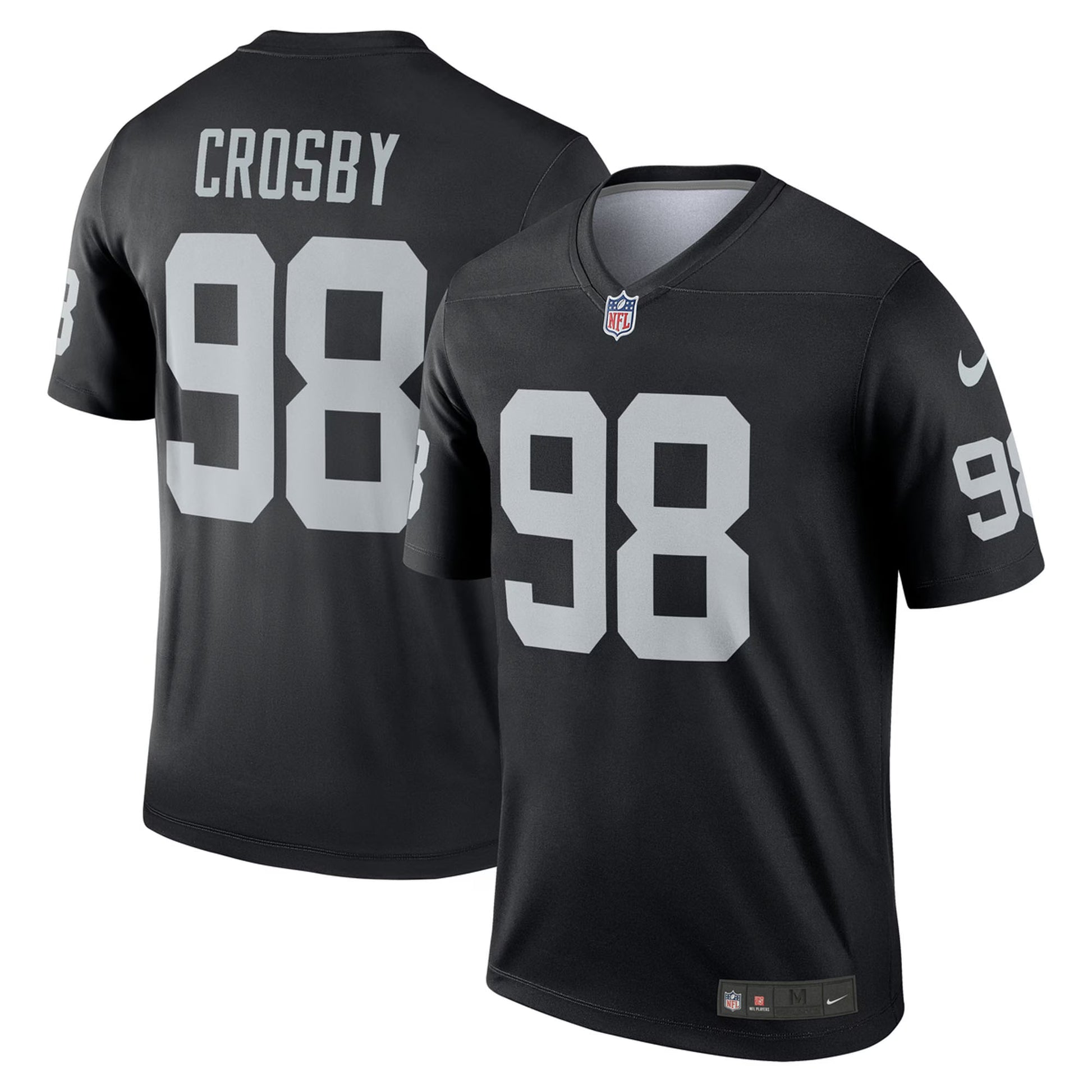 Las Vegas Raiders Maxx Crosby Black Legend Player Performance Top football jersey product view 1