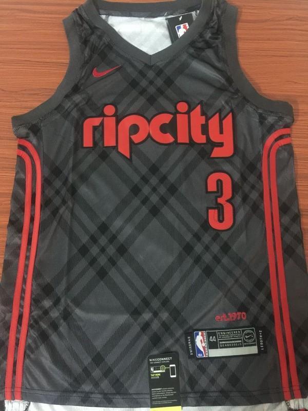 C.J McCollum Portland Trailblazers City Edition Jersey basketball jersey product view 2
