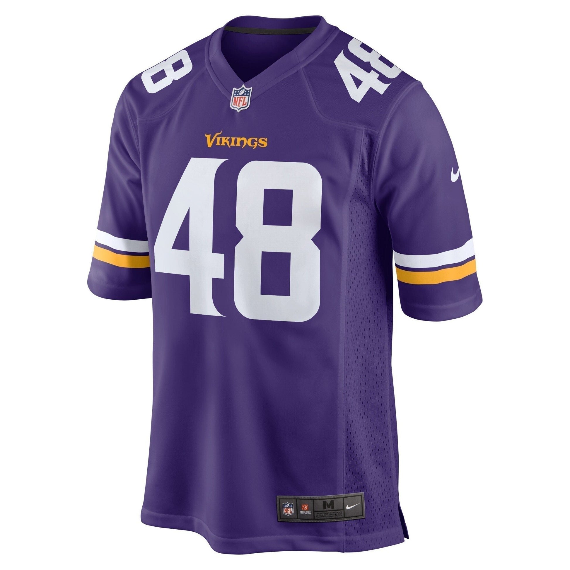 Chris Garrett Minnesota Vikings Home Game Jersey - Purple football jersey product view 2