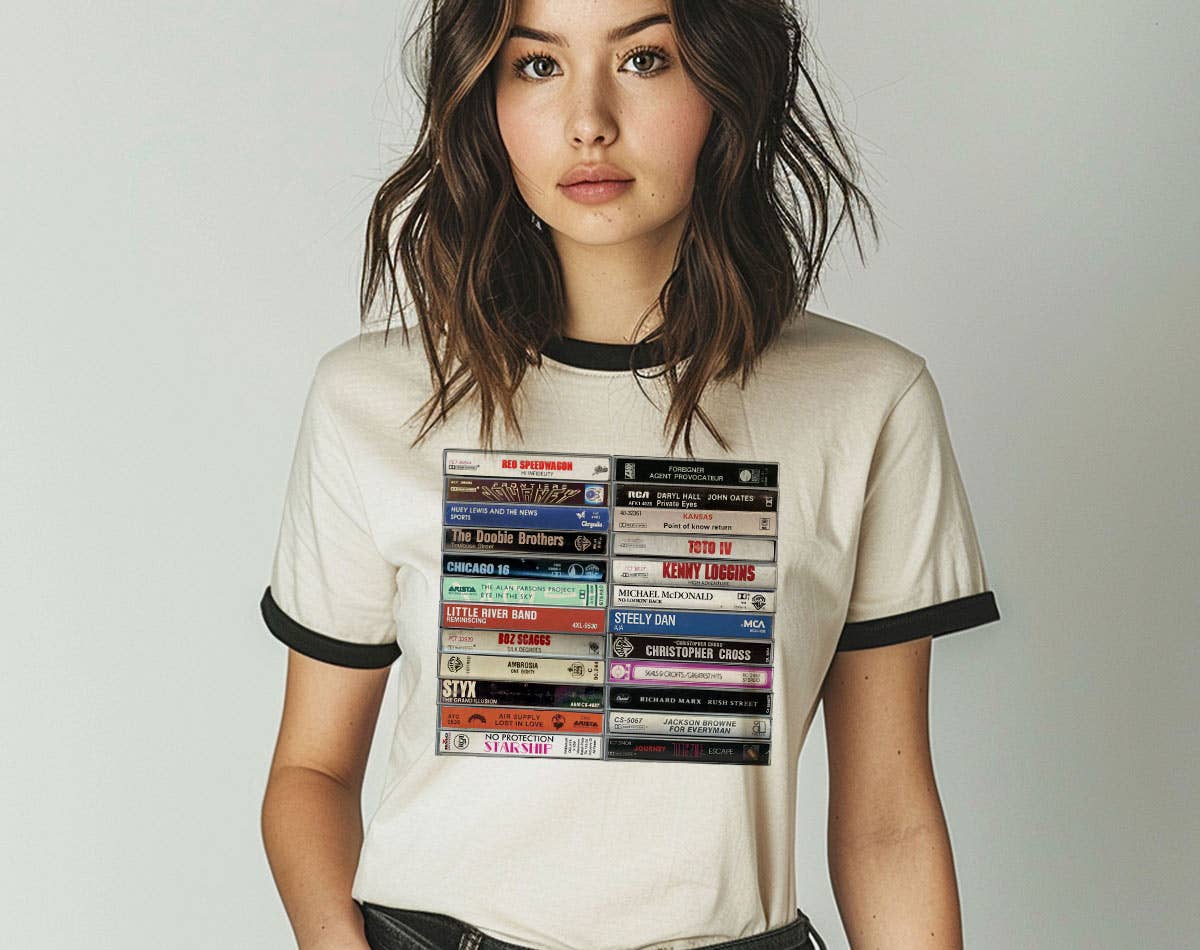 Yacht Rock Cassette Tape  Ringer Shirt Unisex T-shirt, Sweatshirt, Hoodie, Long Sleeve Tee - T-Shirt, Sweatshirt, Hoodie