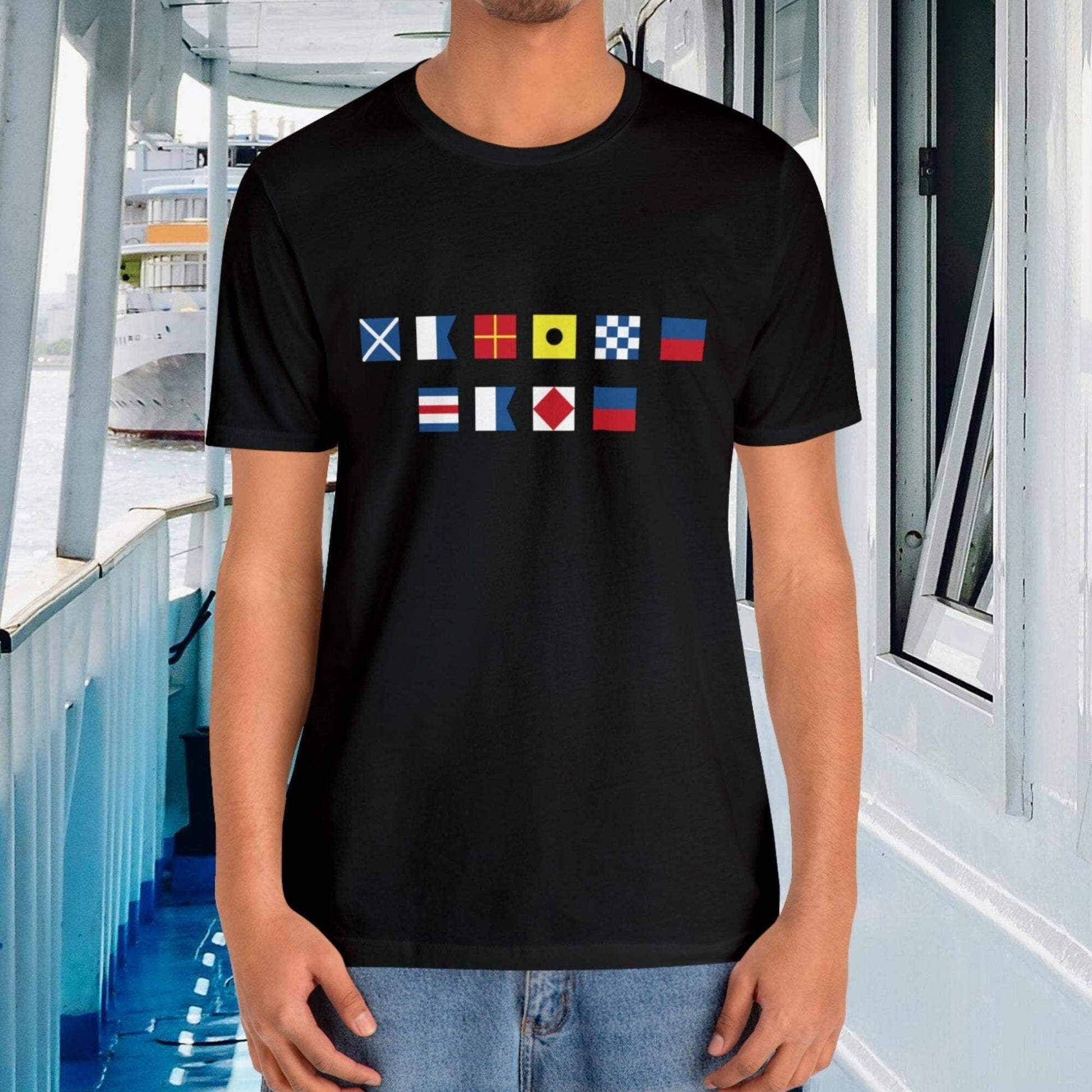 Custom Nautical Flag Shirt - Personalized Captain Tee Unisex T-shirt, Sweatshirt, Hoodie, Long Sleeve Tee - T-Shirt, Sweatshirt, Hoodie