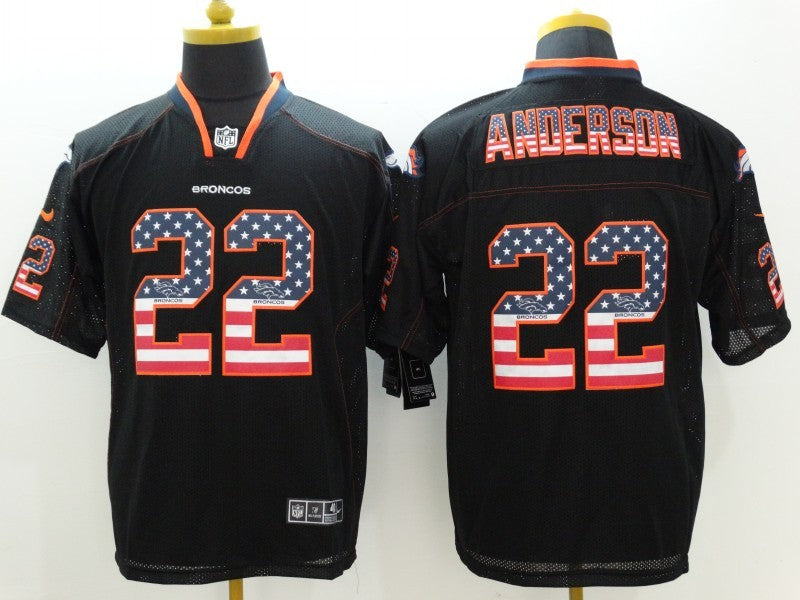 Men's Denver Broncos C.J. Anderson #22 Black Game Jersey1 football jersey product view 1