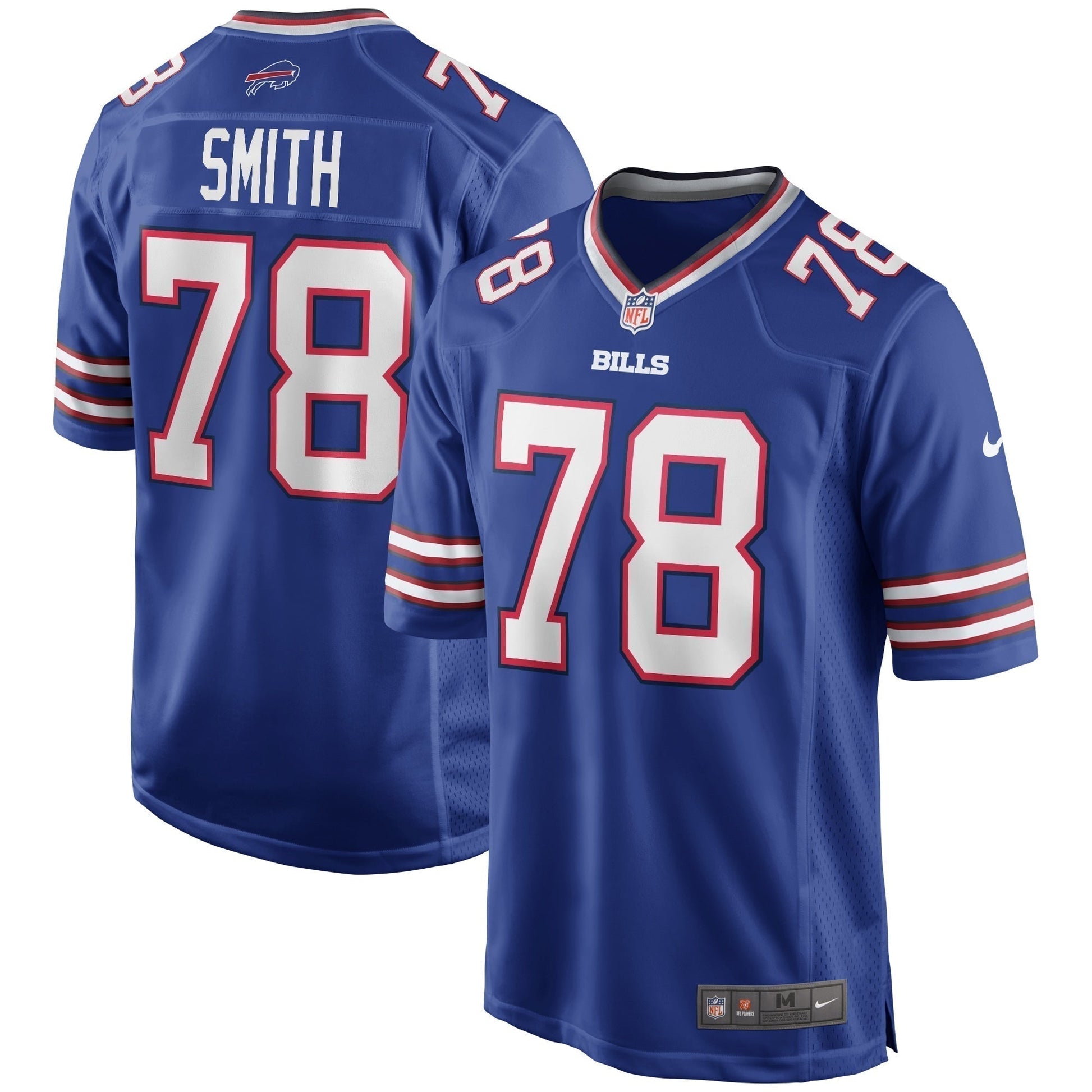Bruce Smith Buffalo Bills Game Retired Jersey - Royal football jersey product view 1