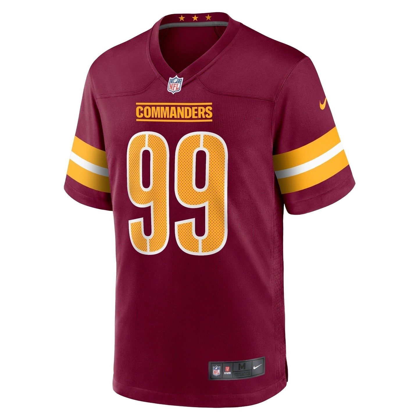 Chase Young Washington Commanders Game Jersey - Burgundy football jersey product view 2