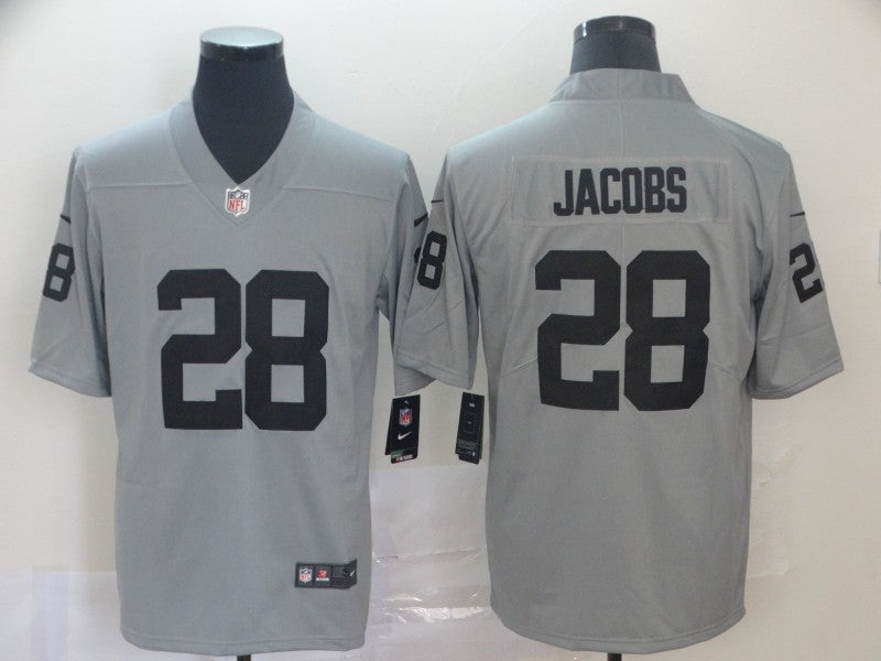 Men's Las Vegas Raiders Josh Jacobs #28 Gray Inverted Legend Jersey1 football jersey product view 1