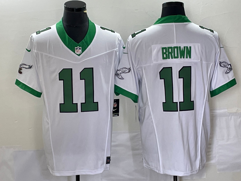 Men's Philadelphia Eagles A.J. Brown White Game Player Jersey football jersey product view 1