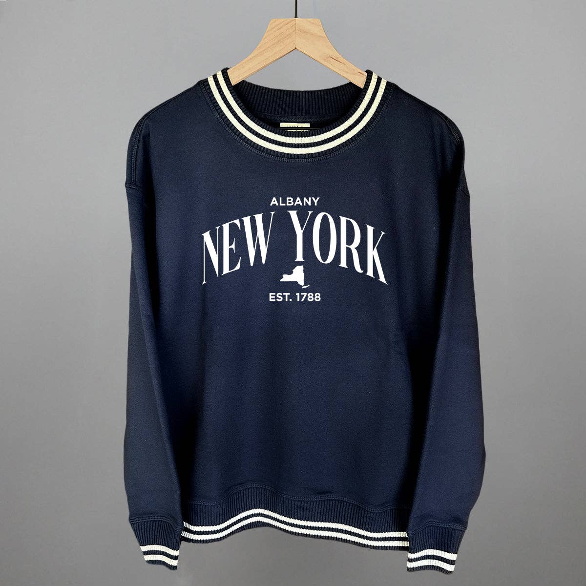 New York Est. 1788 (White) Unisex T-shirt, Sweatshirt, Hoodie, Long Sleeve Tee - T-Shirt, Sweatshirt, Hoodie