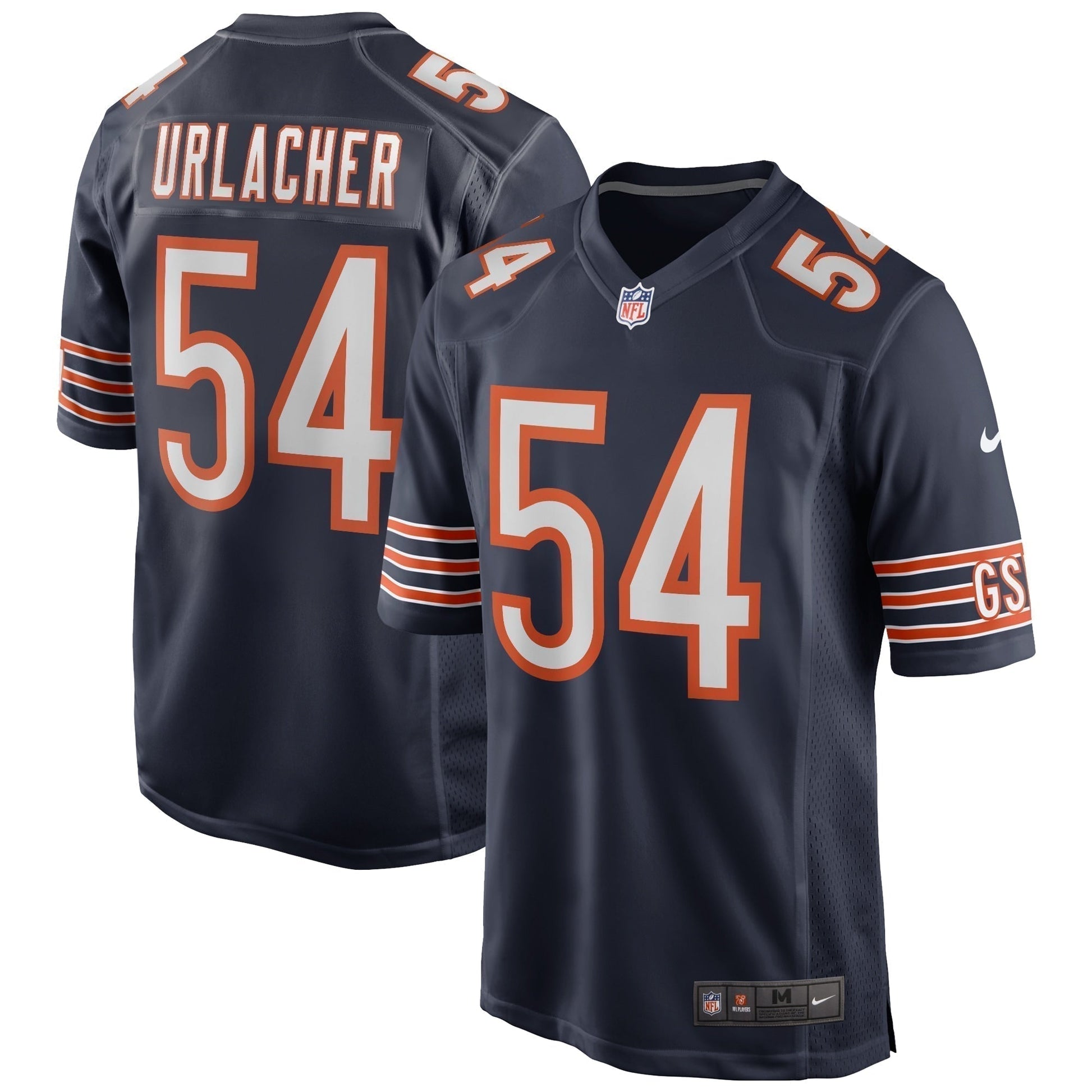 Brian Urlacher Chicago Bears Game Retired Jersey - Navy football jersey product view 1