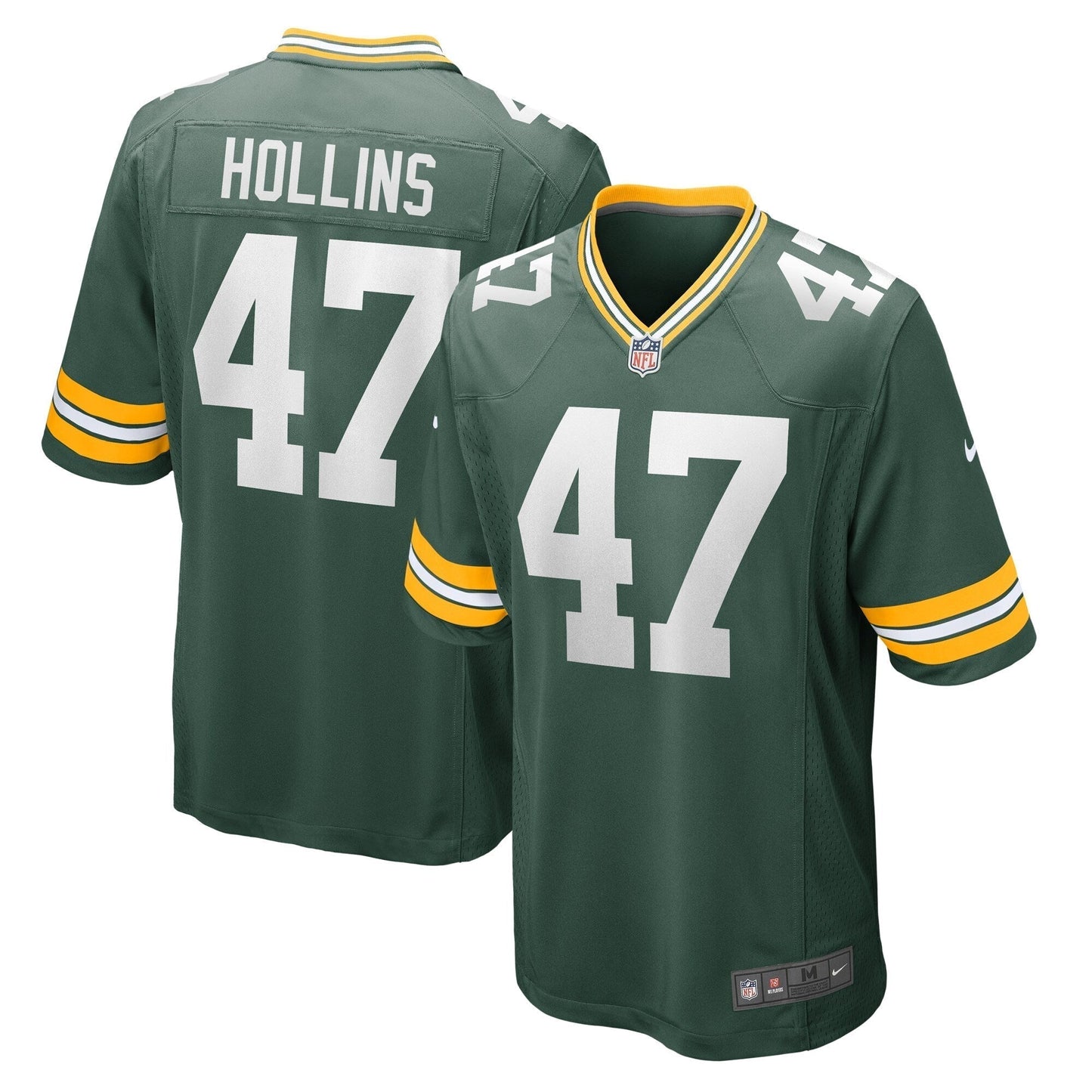 Justin Hollins Green Bay Packers Home Game Jersey - Green football jersey product view 1