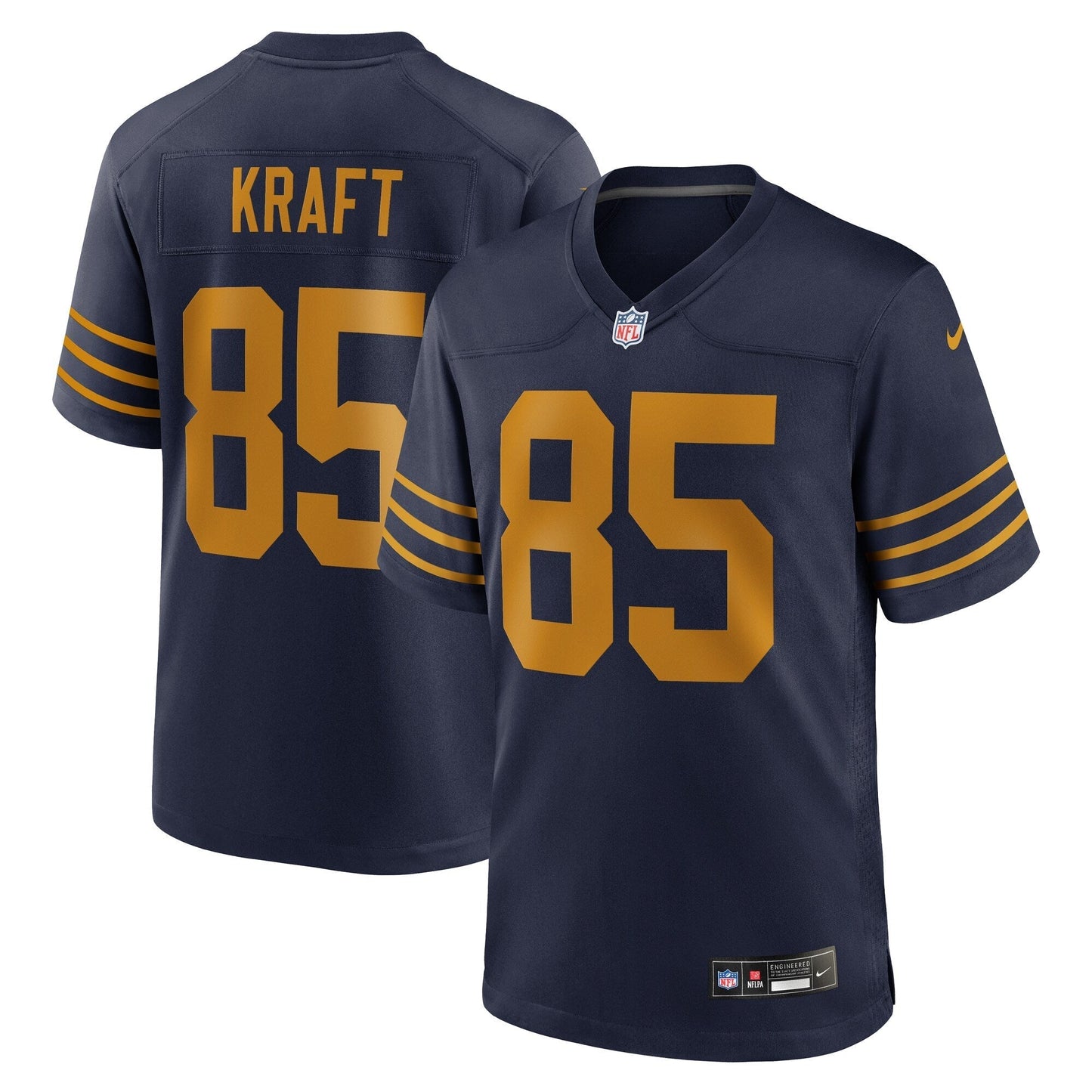 Green Bay Packers Tucker Kraft Navy Alternate Game Jersey football jersey product view 1