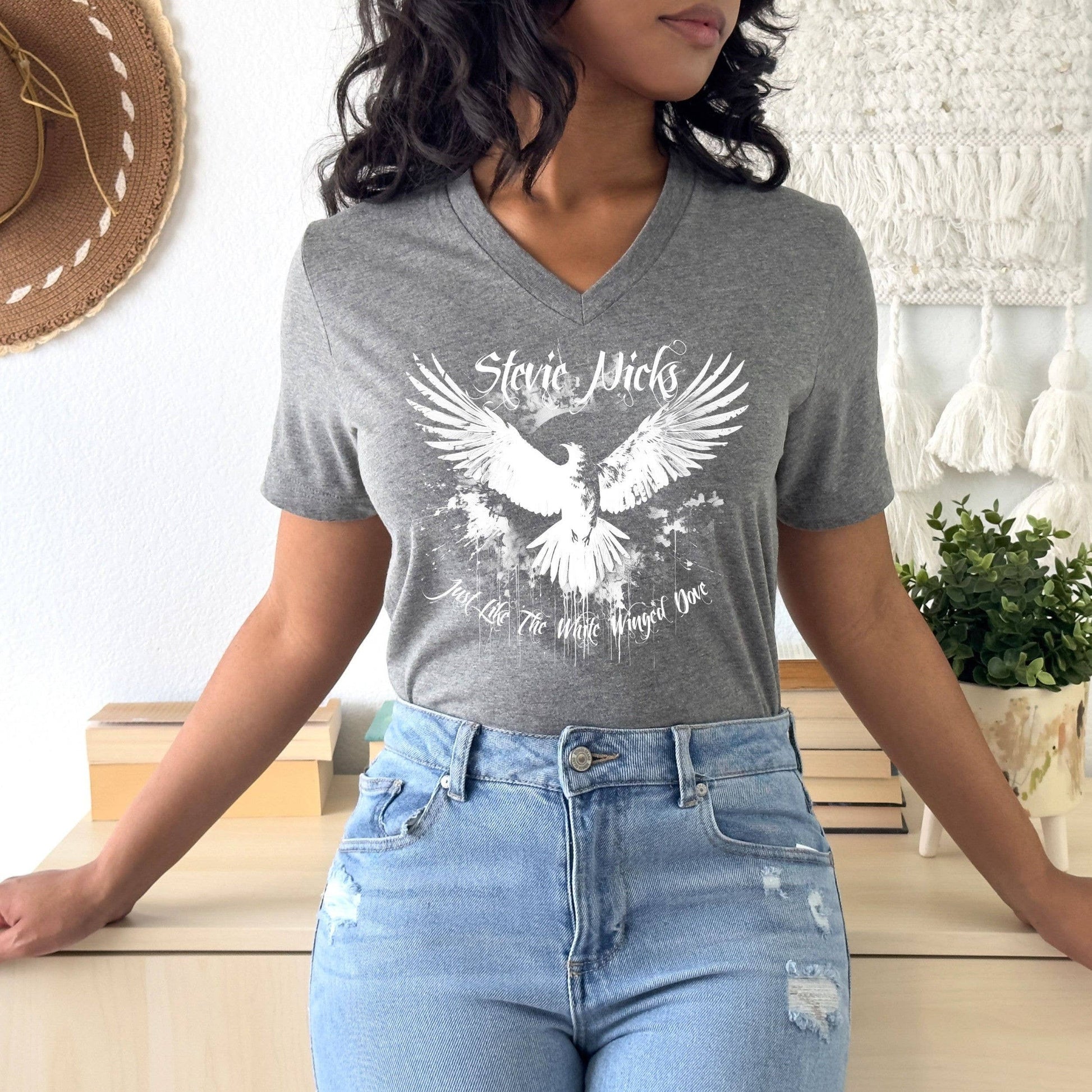 Stevie Nicks White Winged Dove Vintage Rock Band Tee Unisex T-shirt, Sweatshirt, Hoodie, Long Sleeve Tee - T-Shirt, Sweatshirt, Hoodie