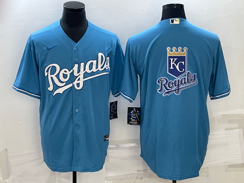 Men's Kansas City Royals Light Blue Replica Player Jersey baseball jersey product view 1