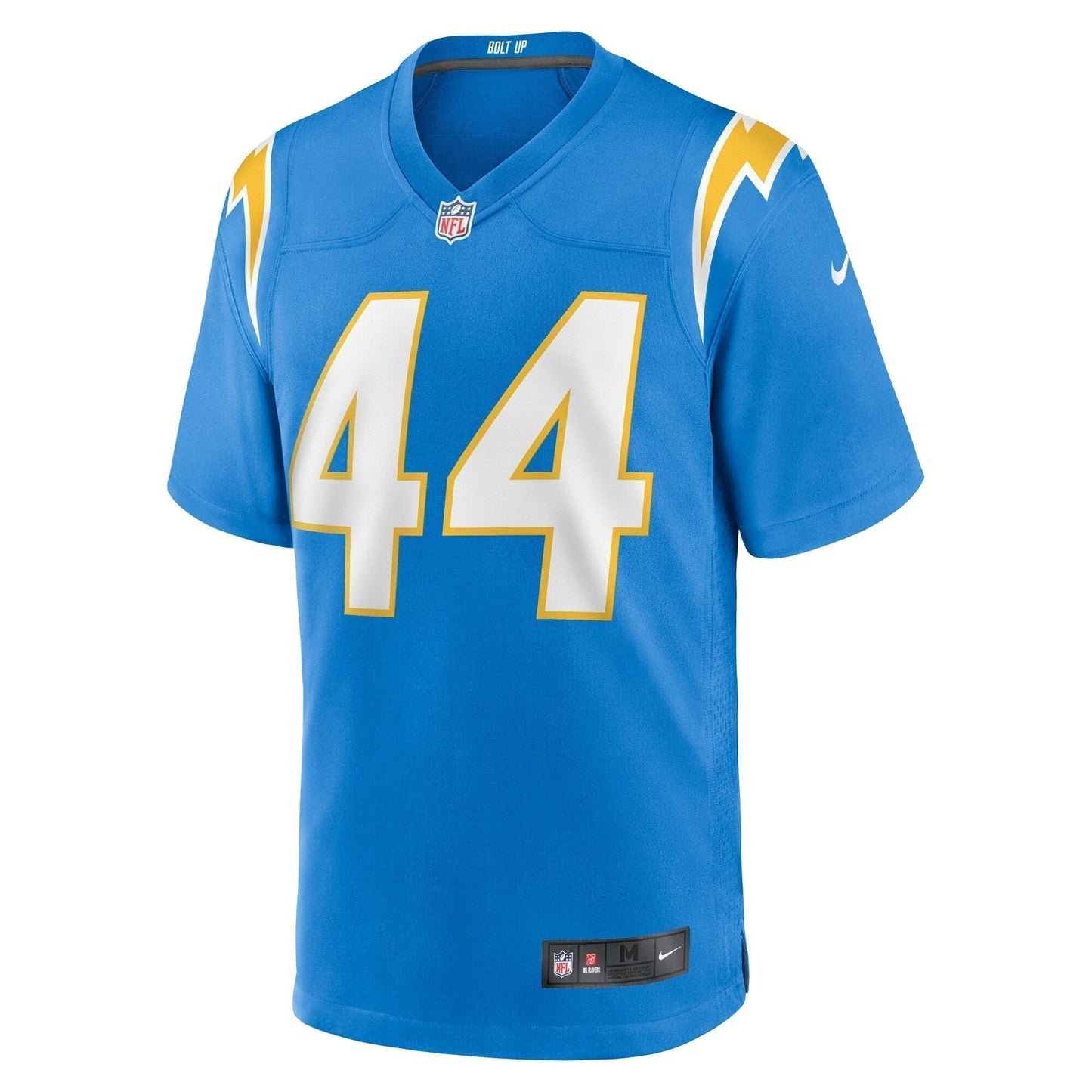 Tanner Muse Los Angeles Chargers Team Game Jersey - Powder Blue football jersey product view 2