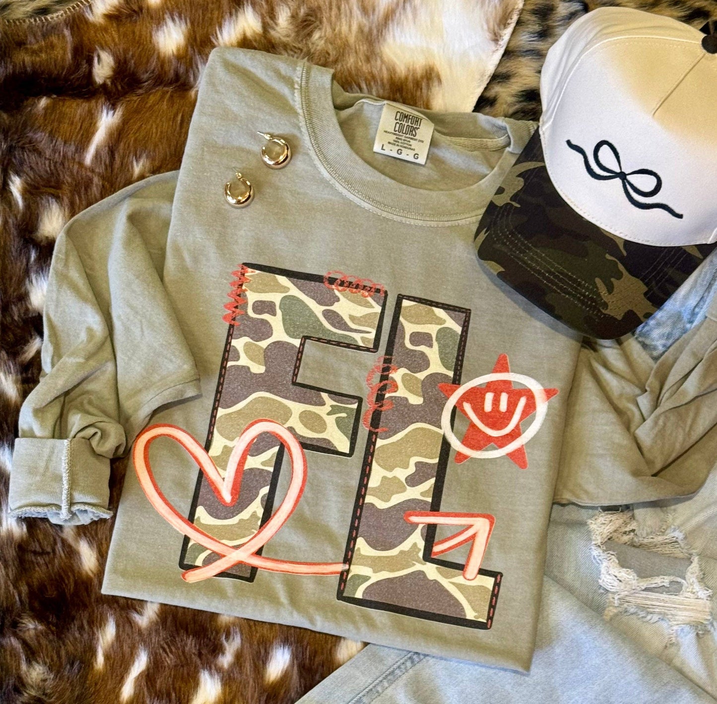 Fl Camo Doodle State Tee/Long Sleeve Unisex T-shirt, Sweatshirt, Hoodie, Long Sleeve Tee - T-Shirt, Sweatshirt, Hoodie