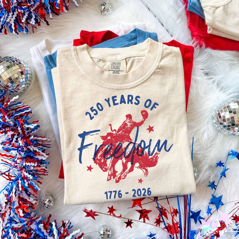 250 Years of Freedom Western Tee Unisex T-shirt, Sweatshirt, Hoodie, Long Sleeve Tee - T-Shirt, Sweatshirt, Hoodie
