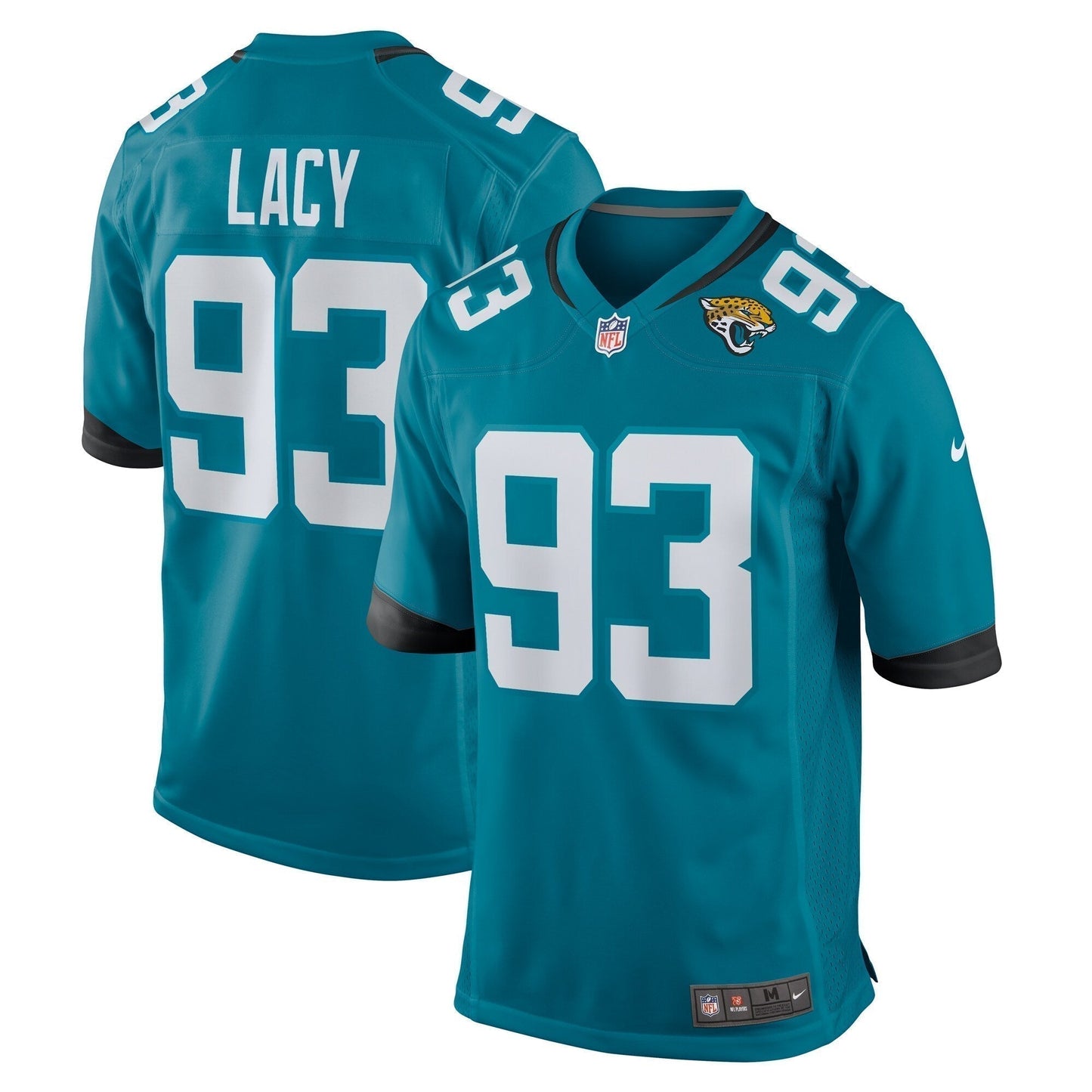 Tyler Lacy Jacksonville Jaguars Team Game Jersey - Teal football jersey product view 1
