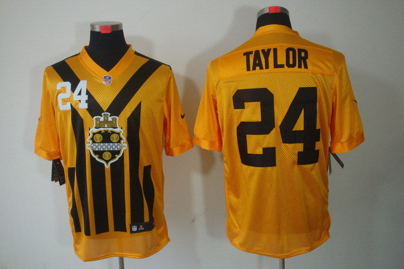 Men's Pittsburgh Steelers Ike Taylor #24 Gold Game Jersey1 football jersey product view 1