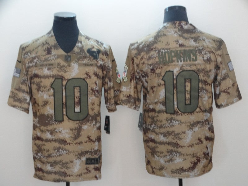 Men's Houston Texans DeAndre Hopkins #10 Camouflage Game Jersey1 football jersey product view 1