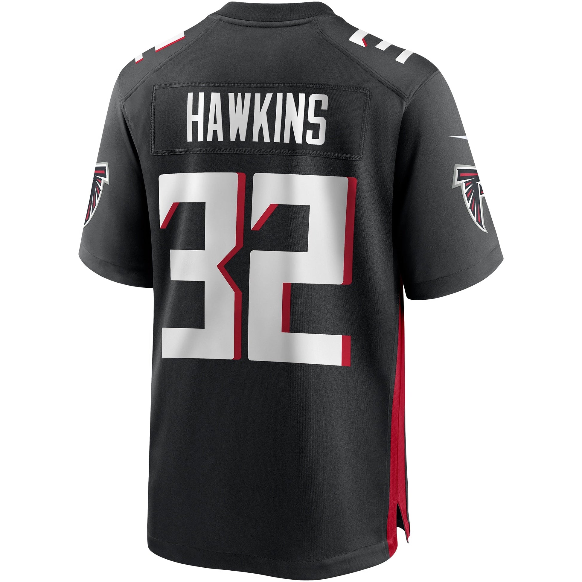 Jaylinn Hawkins Atlanta Falcons Game Jersey - Black football jersey product view 3