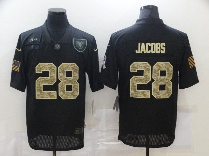 Men's Las Vegas Raiders Josh Jacobs Black Authentic Game Jersey1 football jersey product view 1