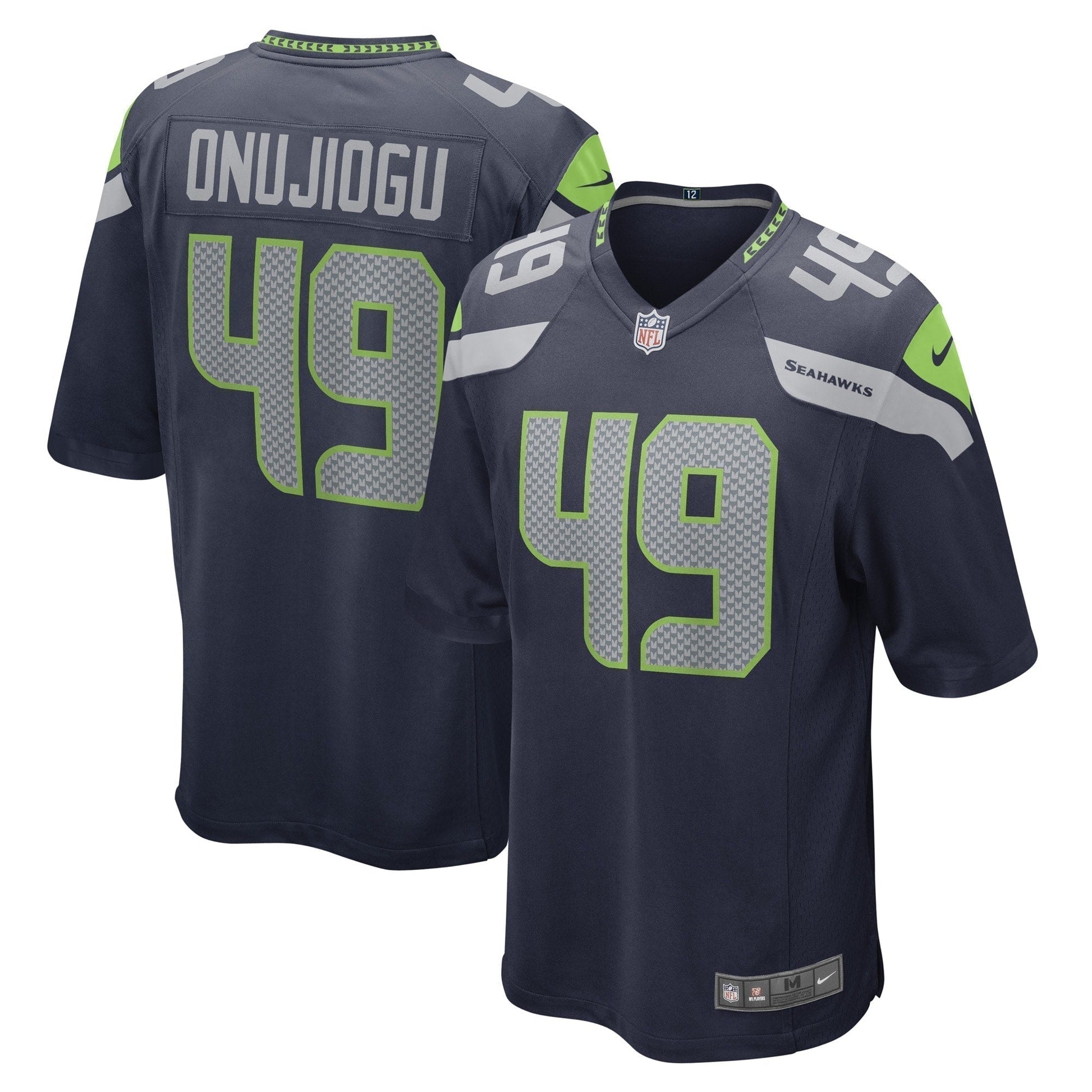 Joshua Onujiogu Seattle Seahawks Game Jersey - College Navy football jersey product view 1
