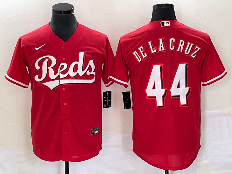 Men's Cincinnati Reds Elly De La Cruz #44 Red Alternate Replica Jersey baseball jersey product view 1