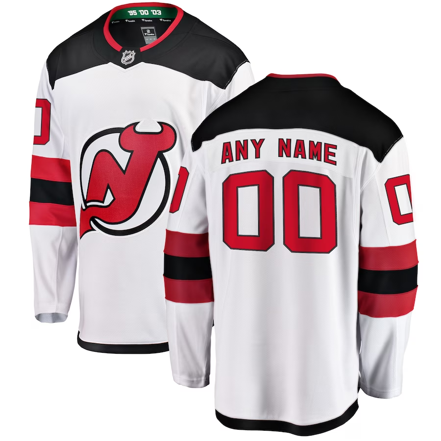Men's New Jersey1 Devils White Custom Team Player Jersey1 sports jersey product view 1