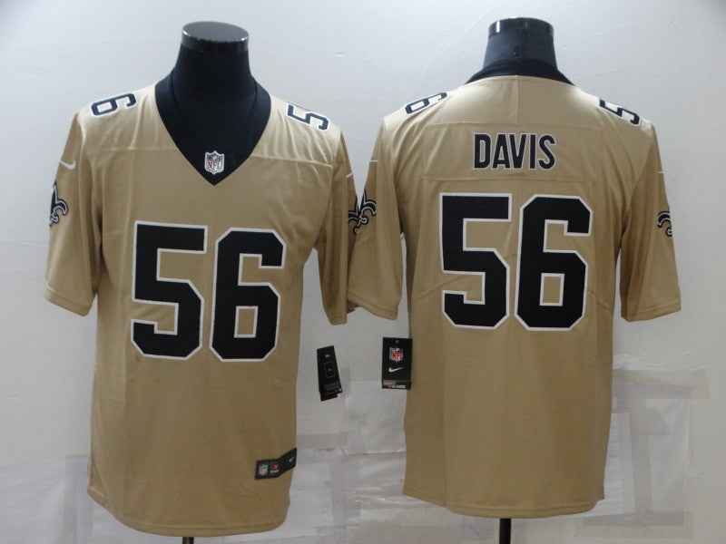 Men's New Orleans Saints Demario Davis #56 Gold Inverted Game Jersey1 football jersey product view 1