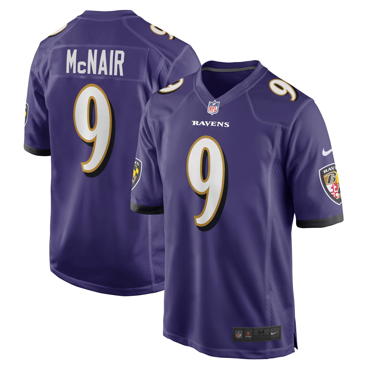 Baltimore Ravens Steve McNair Purple Game Retired Player Jersey football jersey product view 1
