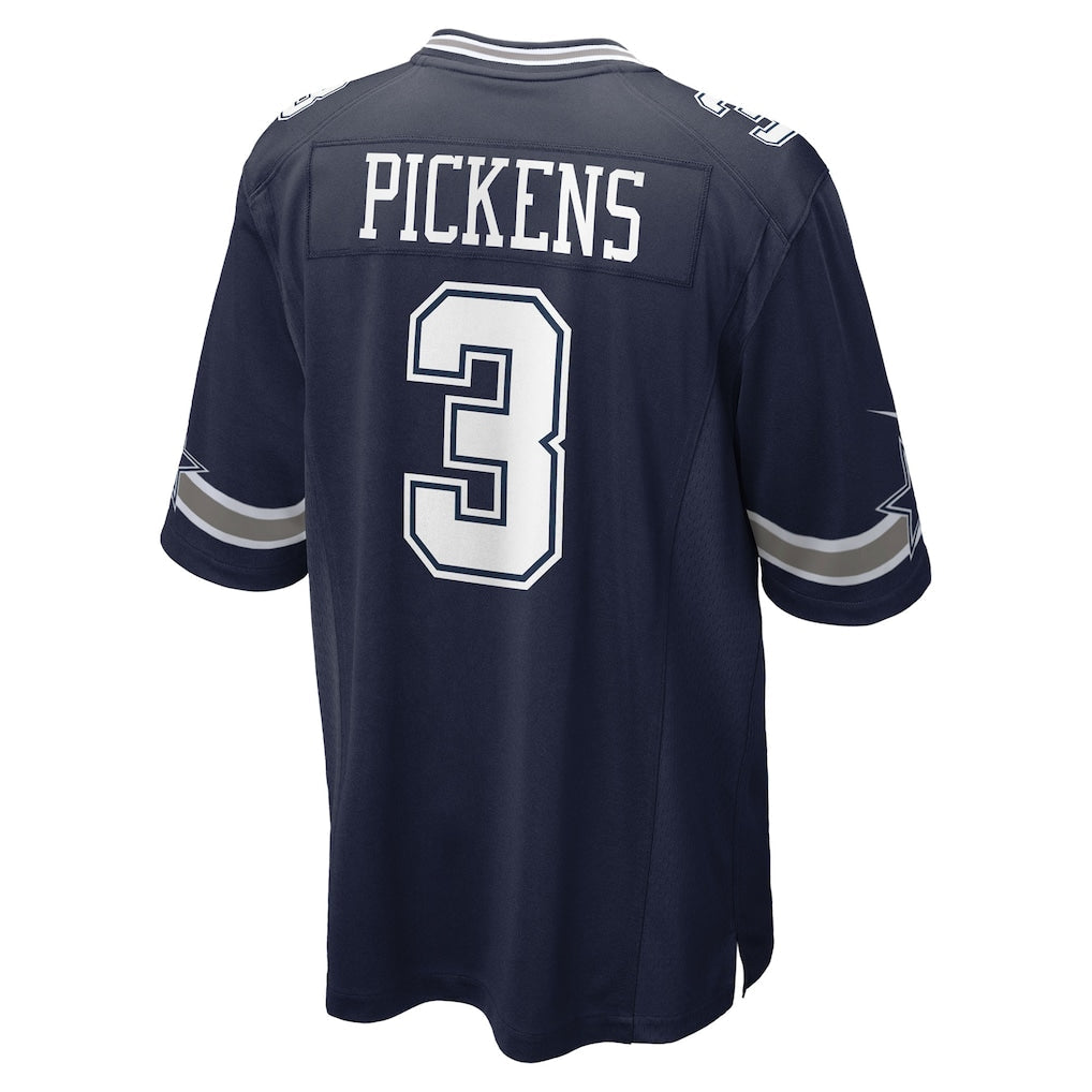 D.Cowboys #3 George Pickens Navy Game Jersey football jersey product view 1