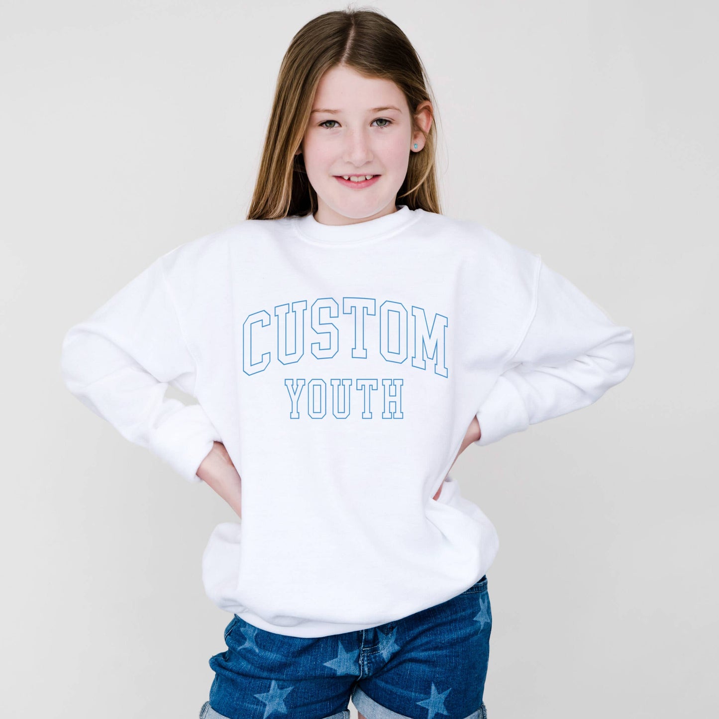 Custom Youth Crewneck Sweatshirt Gildan Heavy Blend Unisex T-shirt, Sweatshirt, Hoodie, Long Sleeve Tee - T-Shirt, Sweatshirt, Hoodie