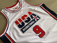 Dream Team Jordan White 9 MN basketball jersey product view 2