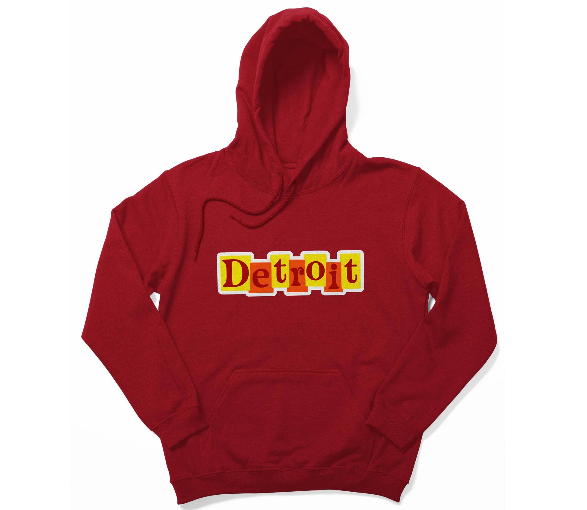Detroit Hooded Pullover Sweatshirt - Tall Sizes Available Unisex T-shirt, Sweatshirt, Hoodie, Long Sleeve Tee - T-Shirt, Sweatshirt, Hoodie