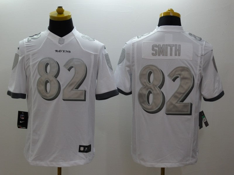 Men's Baltimore Ravens Torrey Smith #82 White Game Jersey1 football jersey product view 1