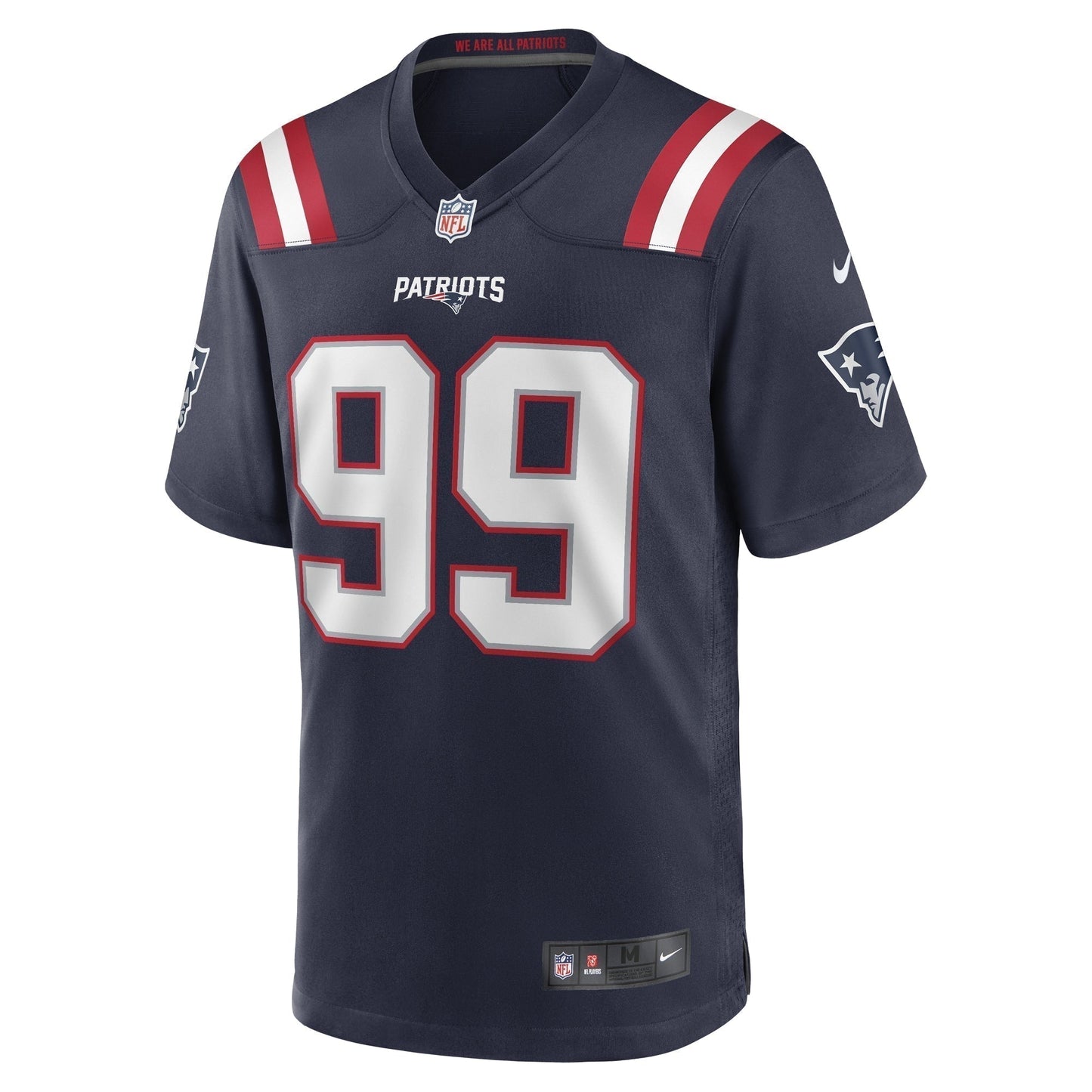 Keion White New England Patriots Game Jersey - Navy football jersey product view 2
